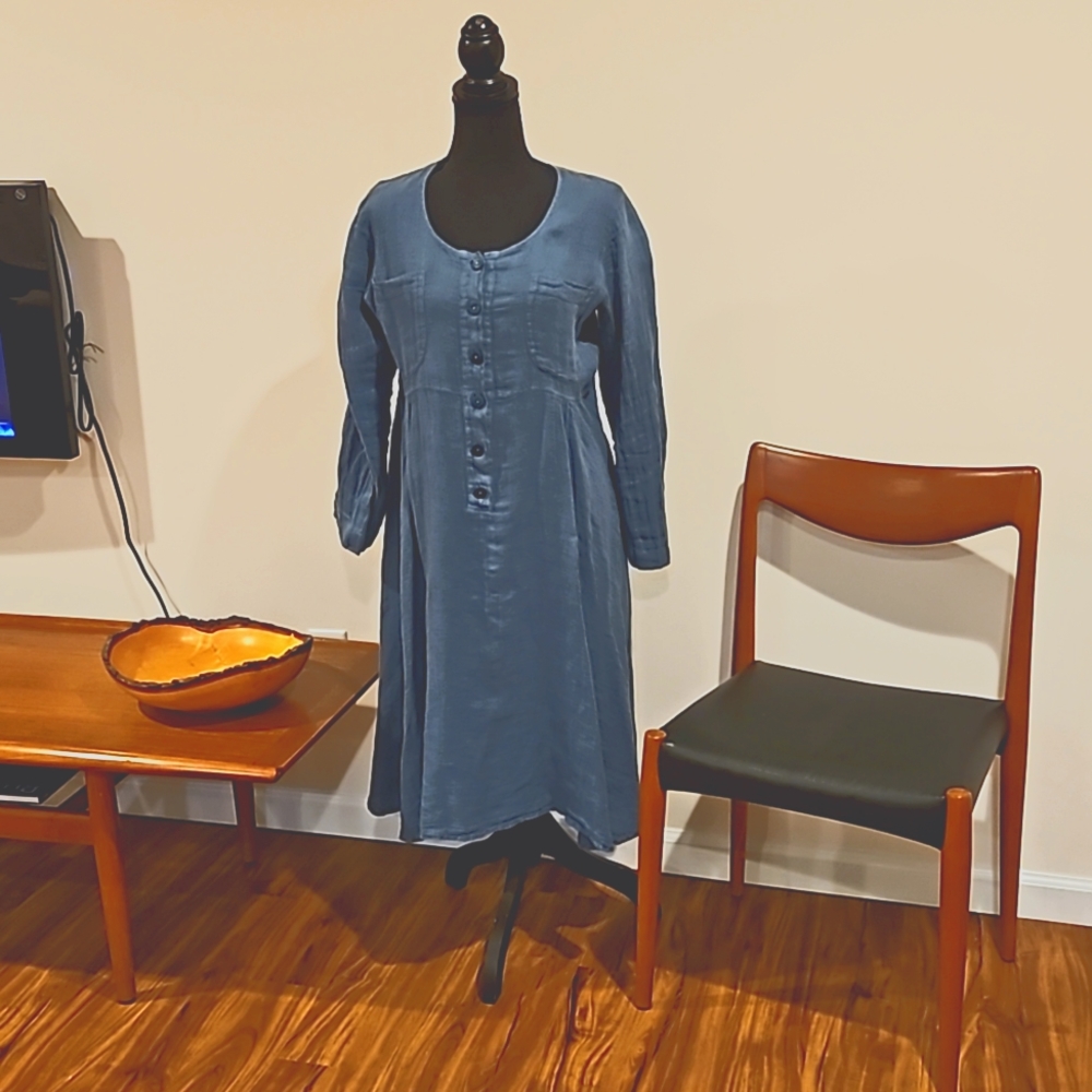 Grizas 100% Washed Linen Dress